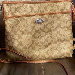 Light brown Coach crossbody